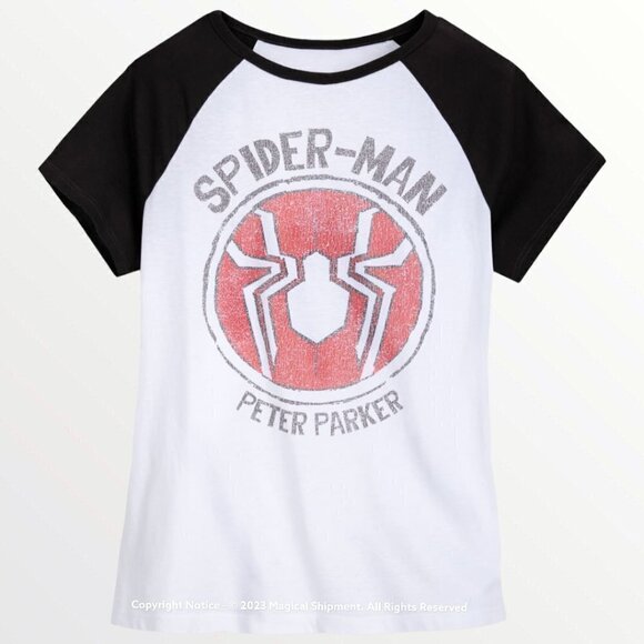 Disney Parks - Spider-Man - Peter Parker - Raglan Top for Women - Picture 1 of 3
